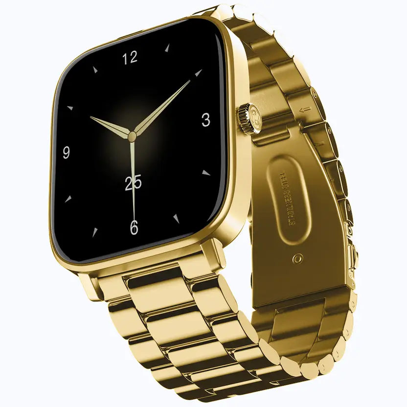 Noise Colorfit Icon 2 1.8'' Display with Bluetooth Calling, AI Voice Assistant Smartwatch  (Midnight Gold Strap, Regular)