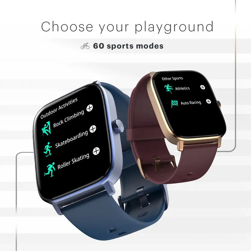 Noise Colorfit Icon 2 1.8'' Display with Bluetooth Calling, AI Voice Assistant Smartwatch  (Midnight Gold Strap, Regular)