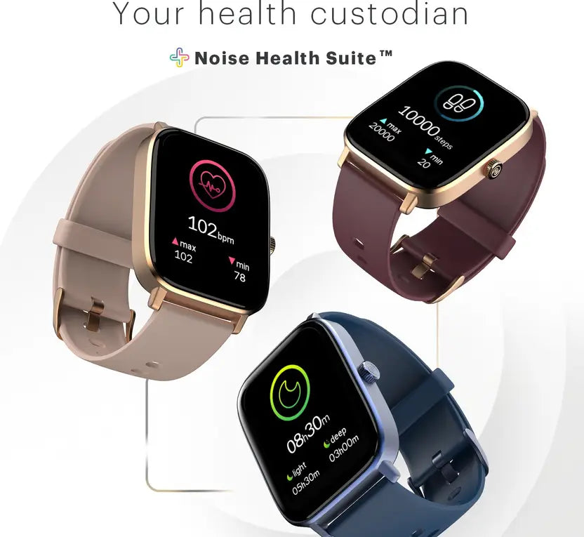 Noise Colorfit Icon 2 1.8'' Display with Bluetooth Calling, AI Voice Assistant Smartwatch  (Midnight Gold Strap, Regular)