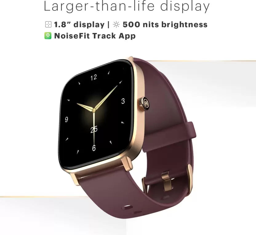 Noise Colorfit Icon 2 1.8'' Display with Bluetooth Calling, AI Voice Assistant Smartwatch  (Midnight Gold Strap, Regular)